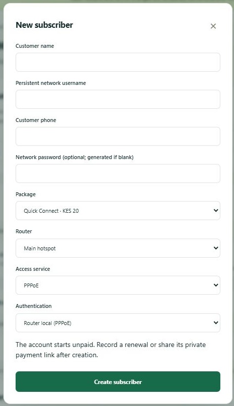 LinkDesk New subscriber — sample feature-tour interface